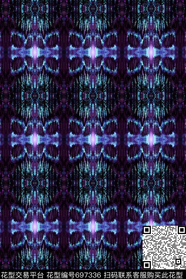 民族风抽象女装数码印花华亿平台下载（图片编号: 697336） - 瓦栏（Walan）