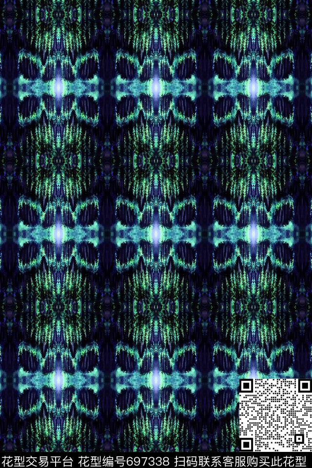 民族风抽象女装数码印花华亿平台下载（图片编号: 697338） - 瓦栏（Walan）