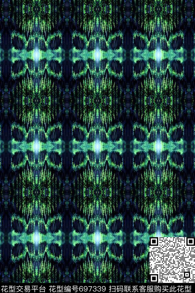 民族风抽象女装数码印花华亿平台下载（图片编号: 697339） - 瓦栏（Walan）