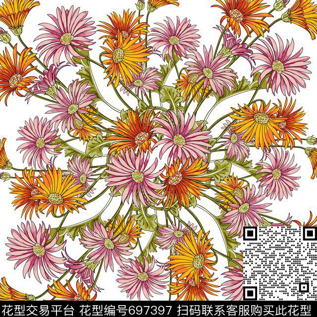 大牌时尚精细传统印花华亿平台下载（图片编号: 697397） - 瓦栏（Walan）