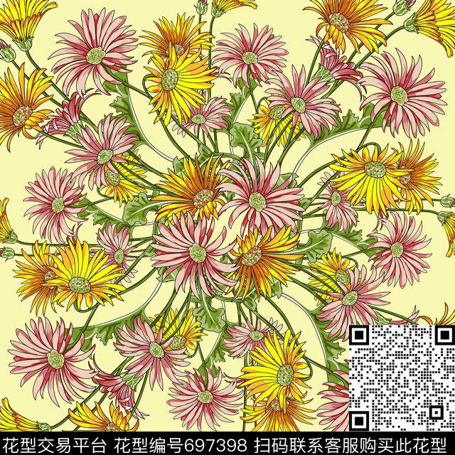 大牌时尚精细传统印花华亿平台下载（图片编号: 697398） - 瓦栏（Walan）