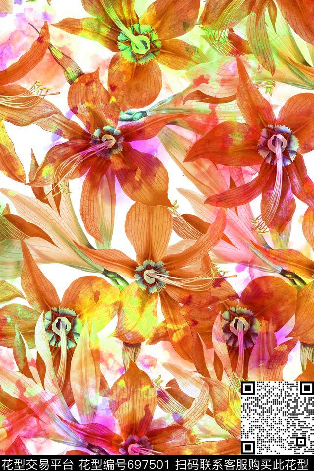 水彩零点--女装零点--泳装数码印花华亿平台下载（图片编号: 697501） - 瓦栏（Walan）