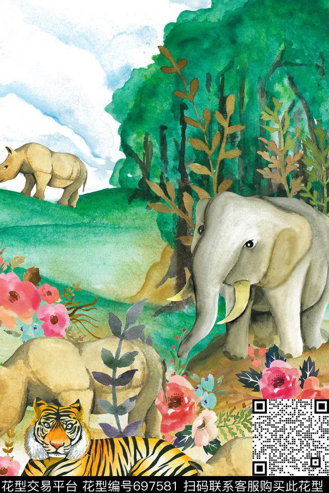 flowerslandscapeforest数码印花华亿平台下载（图片编号: 697581） - 瓦栏（Walan）