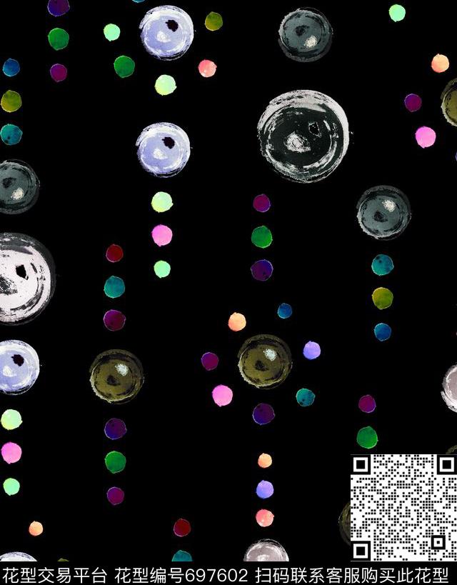 圆点抽象点子数码印花华亿平台下载（图片编号: 697602） - 瓦栏（Walan）