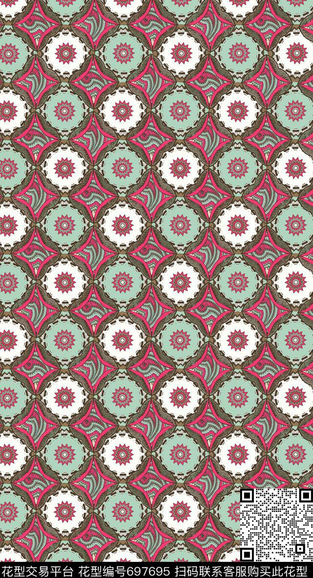 geometryrepeatnational传统印花华亿平台下载（图片编号: 697695） - 瓦栏（Walan）