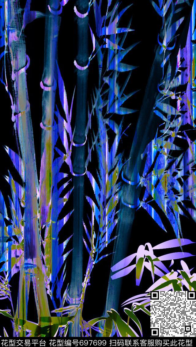 bambooleafblack数码印花华亿平台下载（图片编号: 697699） - 瓦栏（Walan）