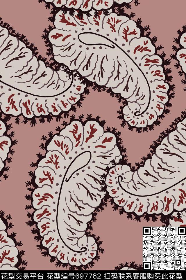 女装火腿花佩斯利传统印花华亿平台下载（图片编号: 697762） - 瓦栏（Walan）