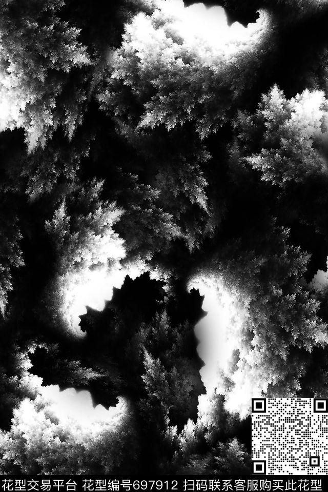 女装抽象肌理数码印花华亿平台下载（图片编号: 697912） - 瓦栏（Walan）