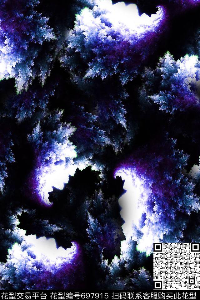 女装抽象肌理数码印花华亿平台下载（图片编号: 697915） - 瓦栏（Walan）