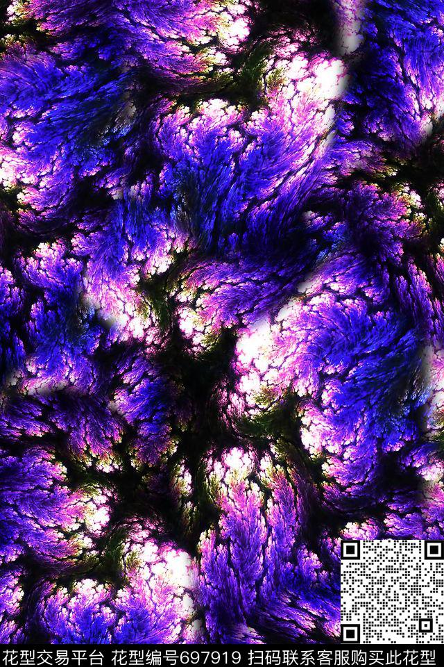 女装抽象肌理数码印花华亿平台下载（图片编号: 697919） - 瓦栏（Walan）