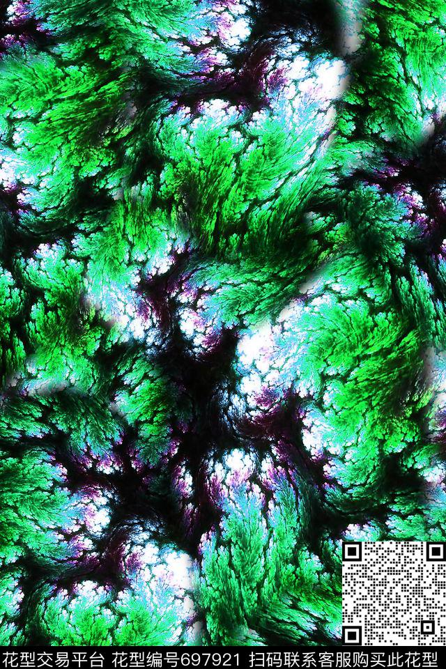 女装抽象肌理数码印花华亿平台下载（图片编号: 697921） - 瓦栏（Walan）