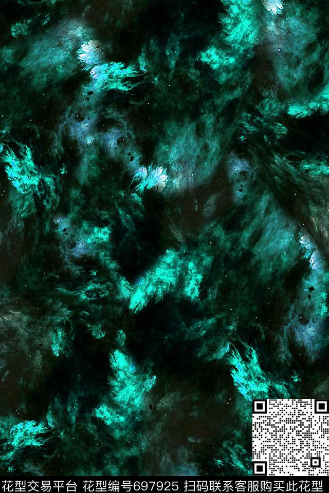 女装抽象肌理数码印花华亿平台下载（图片编号: 697925） - 瓦栏（Walan）