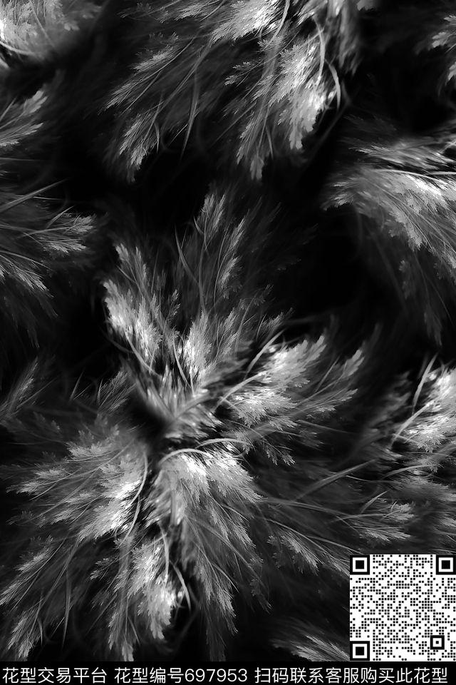 女装抽象肌理数码印花华亿平台下载（图片编号: 697953） - 瓦栏（Walan）