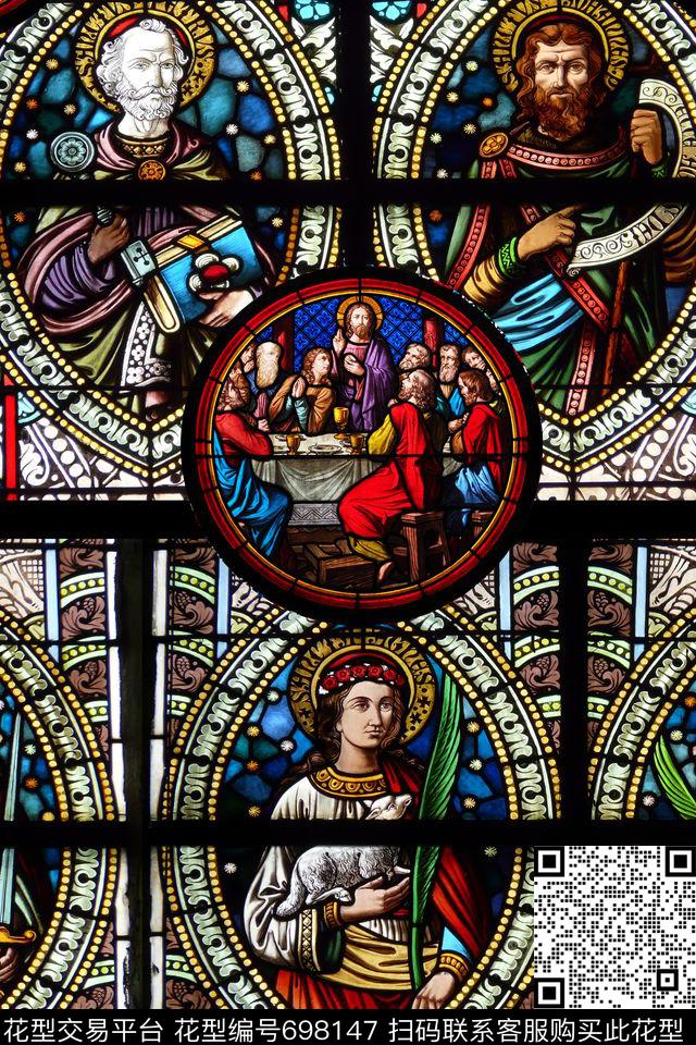 宫廷风民族风几何数码印花华亿平台下载（图片编号: 698147） - 瓦栏（Walan）