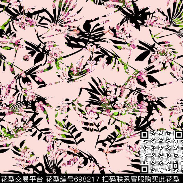 抽象趣味三色堇MAX-女装花卉数码印花华亿平台下载（图片编号: 698217） - 瓦栏（Walan）
