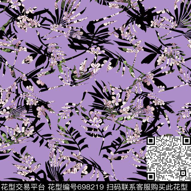 抽象趣味三色堇MAX-女装花卉数码印花华亿平台下载（图片编号: 698219） - 瓦栏（Walan）
