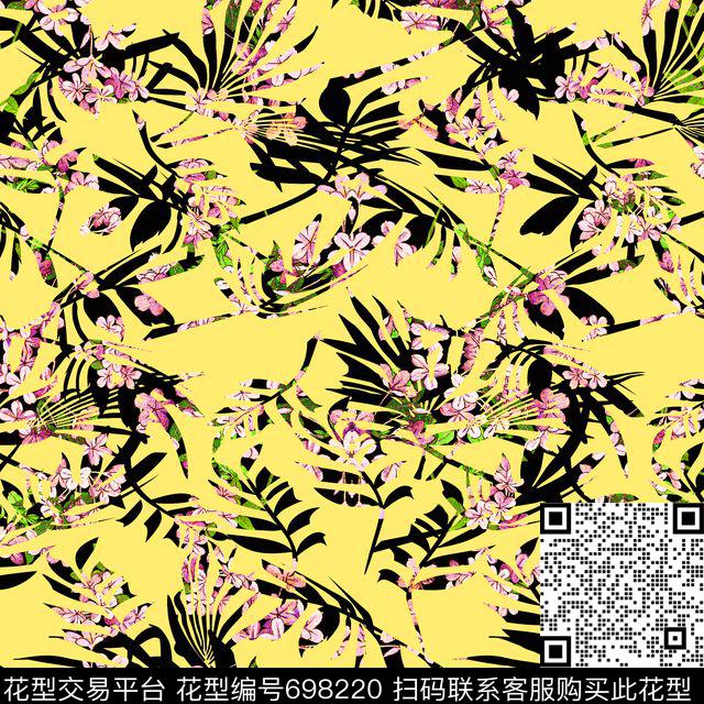抽象趣味三色堇MAX-女装花卉数码印花华亿平台下载（图片编号: 698220） - 瓦栏（Walan）