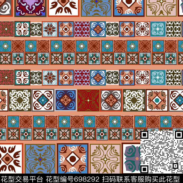 波西米亚地毯宫廷风传统印花华亿平台下载（图片编号: 698292） - 瓦栏（Walan）