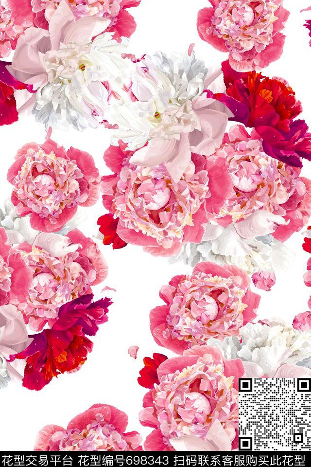 女装鸟花鸟植物数码印花华亿平台下载（图片编号: 698343） - 瓦栏（Walan）