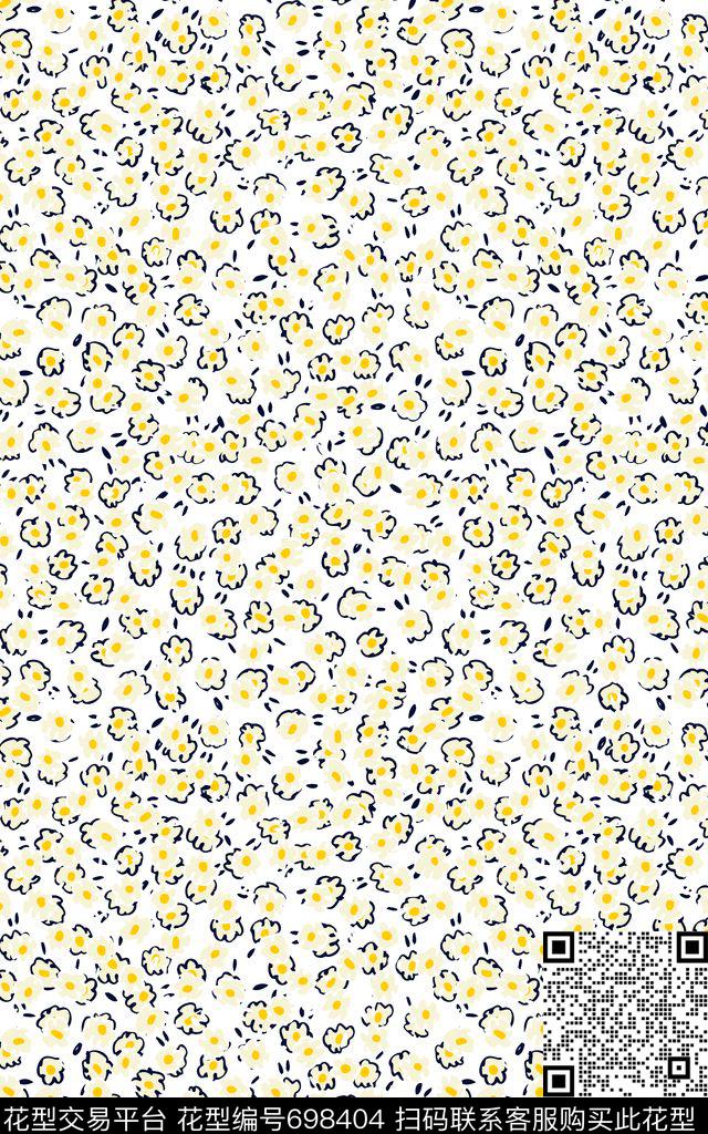 雏菊小碎花花朵传统印花华亿平台下载（图片编号: 698404） - 瓦栏（Walan）