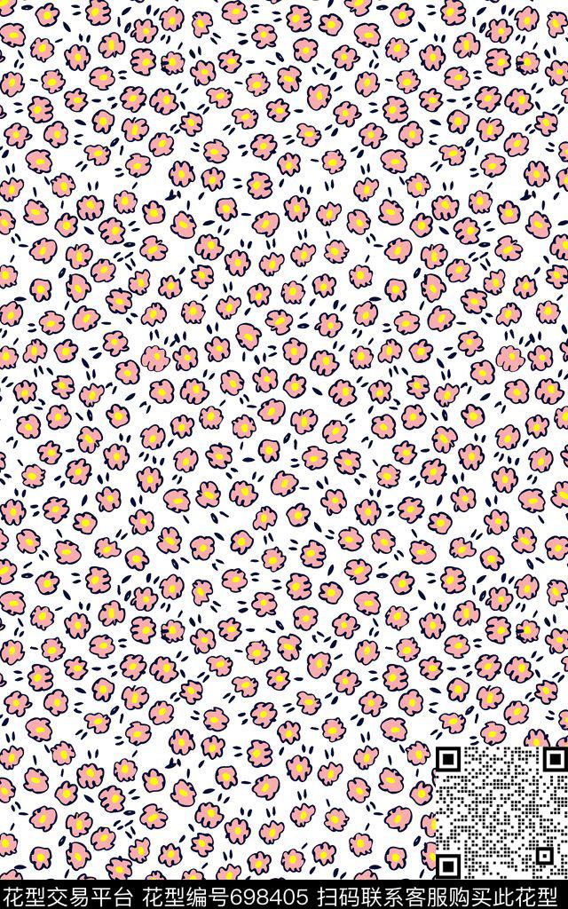雏菊小碎花花朵传统印花华亿平台下载（图片编号: 698405） - 瓦栏（Walan）