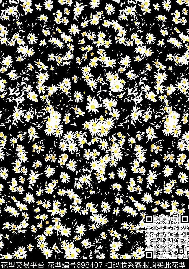 雏菊小碎花花朵传统印花华亿平台下载（图片编号: 698407） - 瓦栏（Walan）