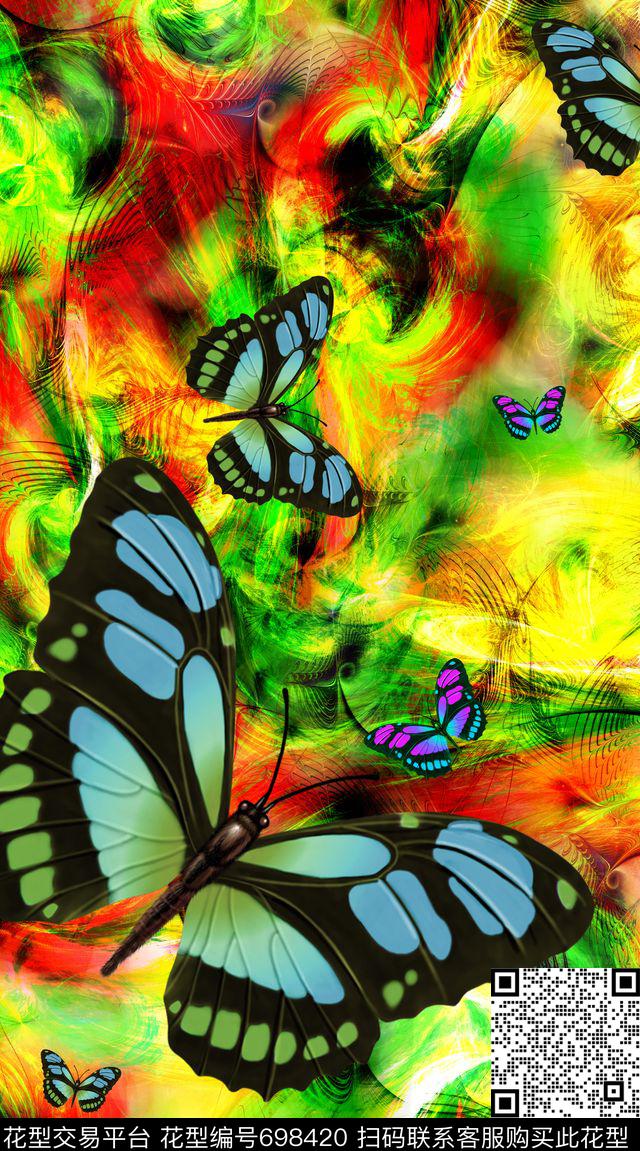 创意图案设计创意服装面料抽象肌理数码印花华亿平台下载（图片编号: 698420） - 瓦栏（Walan）