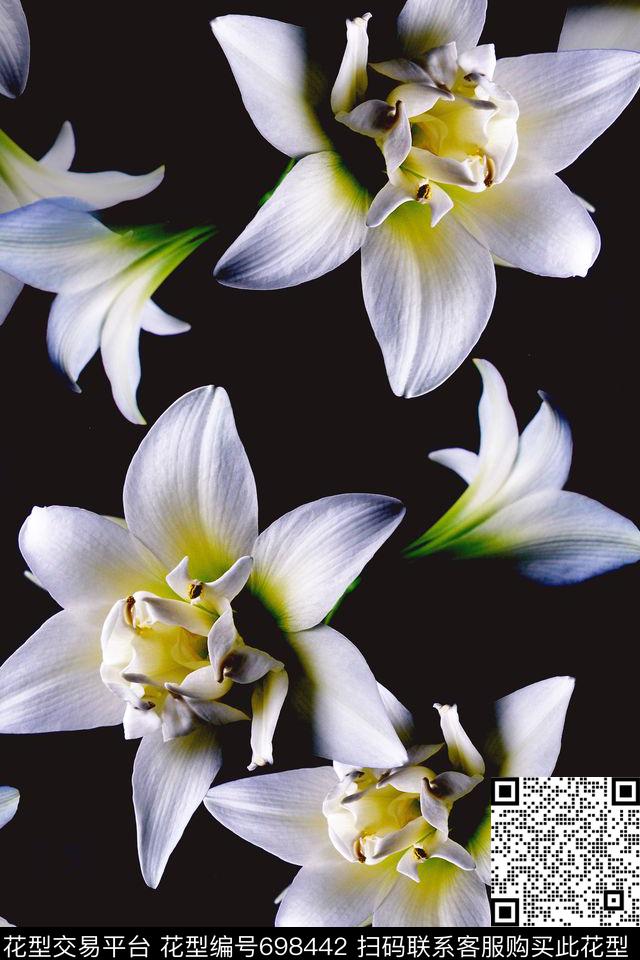 写真青蓝雅韵植物花卉数码印花华亿平台下载（图片编号: 698442） - 瓦栏（Walan）