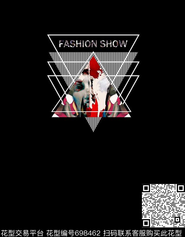 条纹三角形羊头数码印花华亿平台下载（图片编号: 698462） - 瓦栏（Walan）