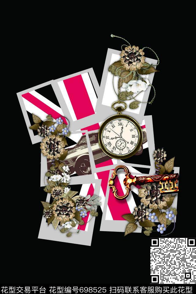 美式英伦部落数码印花华亿平台下载（图片编号: 698525） - 瓦栏（Walan）