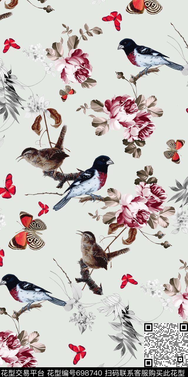 气质优雅时尚数码印花华亿平台下载（图片编号: 698740） - 瓦栏（Walan）