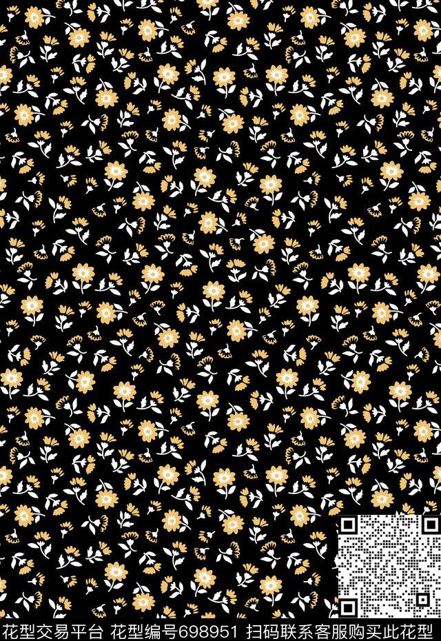 手绘花朵花朵花卉传统印花华亿平台下载（图片编号: 698951） - 瓦栏（Walan）