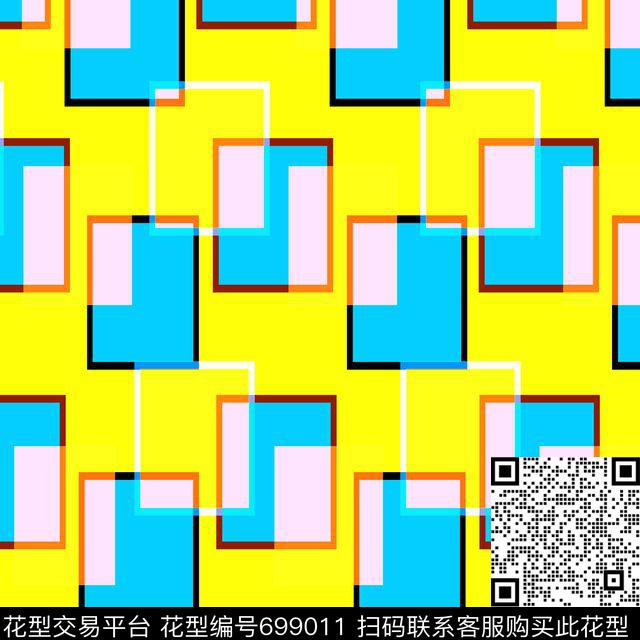 方形几何图案组合清新自然传统印花华亿平台下载（图片编号: 699011） - 瓦栏（Walan）