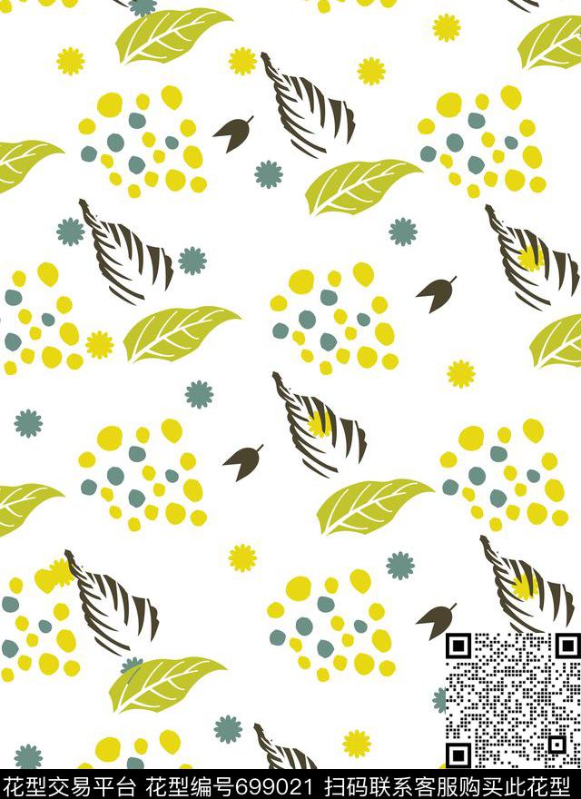 花卉几何植物传统印花华亿平台下载（图片编号: 699021） - 瓦栏（Walan）