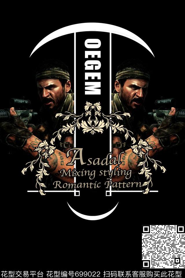 几何线条英文数字人物数码印花华亿平台下载（图片编号: 699022） - 瓦栏（Walan）