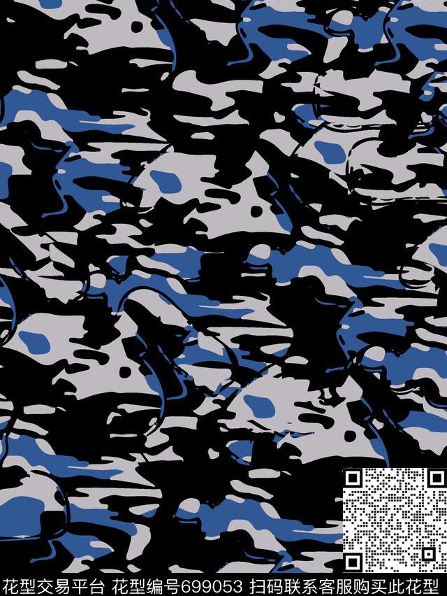 迷彩时尚男装潮流男装数码印花华亿平台下载（图片编号: 699053） - 瓦栏（Walan）