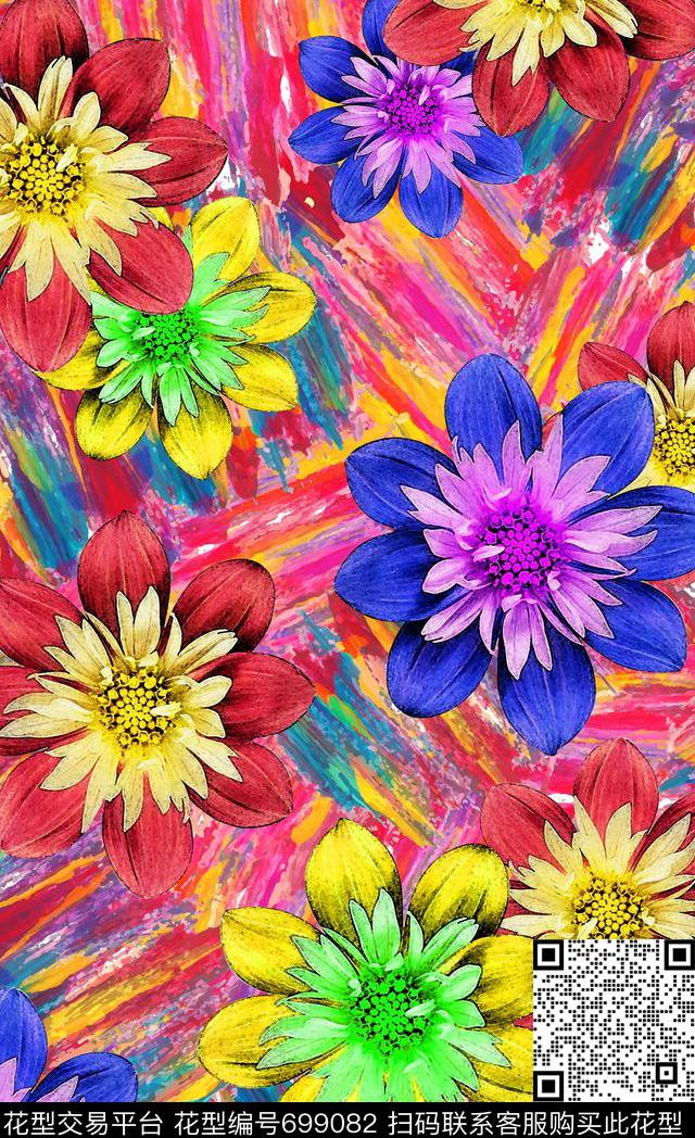 不定位丝巾方巾花卉数码印花华亿平台下载（图片编号: 699082） - 瓦栏（Walan）