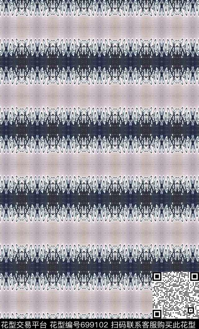 条纹混搭横条波浪条纹数码印花华亿平台下载（图片编号: 699102） - 瓦栏（Walan）