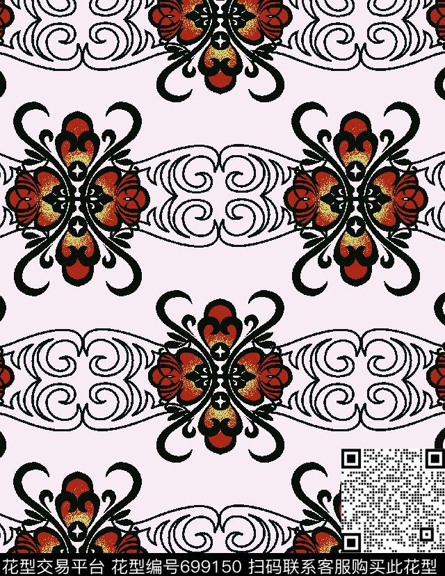 Ting-花卉Ting-抽象Ting-手绘传统印花华亿平台下载（图片编号: 699150） - 瓦栏（Walan）