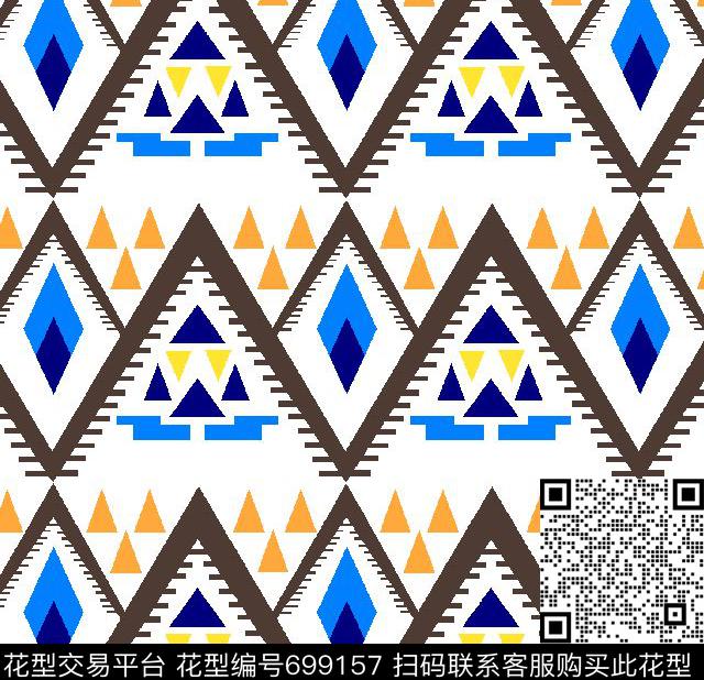 Ting-格子Ting-手绘Ting-几何传统印花华亿平台下载（图片编号: 699157） - 瓦栏（Walan）