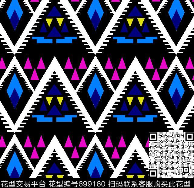 Ting-格子Ting-手绘Ting-几何传统印花华亿平台下载（图片编号: 699160） - 瓦栏（Walan）