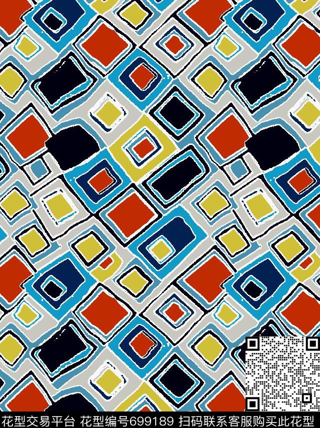 Ting-几何Ting-手绘Ting-抽象传统印花华亿平台下载（图片编号: 699189） - 瓦栏（Walan）