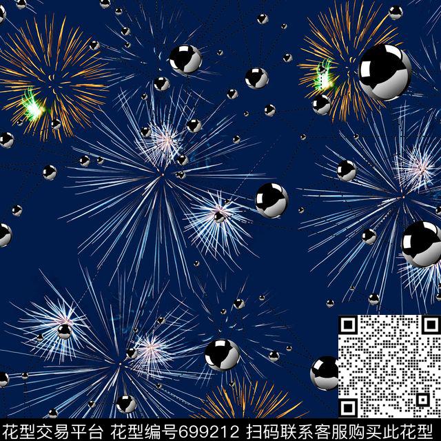 星空宇宙烟花烟火金属星球数码印花华亿平台下载（图片编号: 699212） - 瓦栏（Walan）