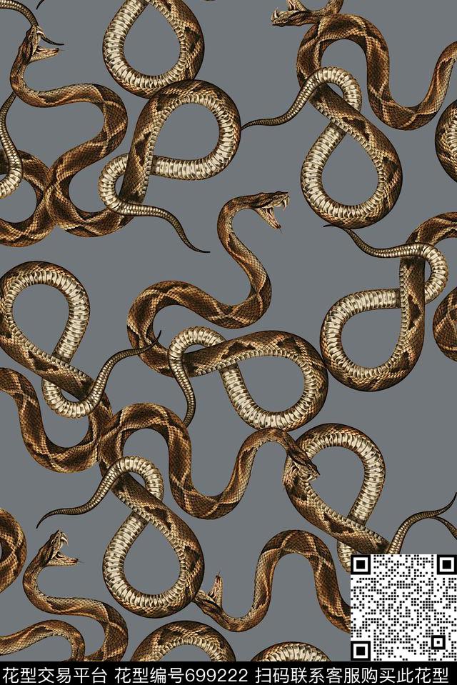 手绘古驰蛇纹印花男装满版T恤夹克印花时尚潮流欧美复古大牌印花数码印花华亿平台下载（图片编号: 699222） - 瓦栏（Walan）