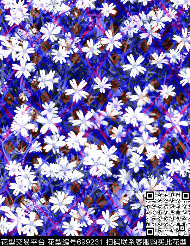 MAX-热带风情菱形几何数码印花华亿平台下载（图片编号: 699231） - 瓦栏（Walan）