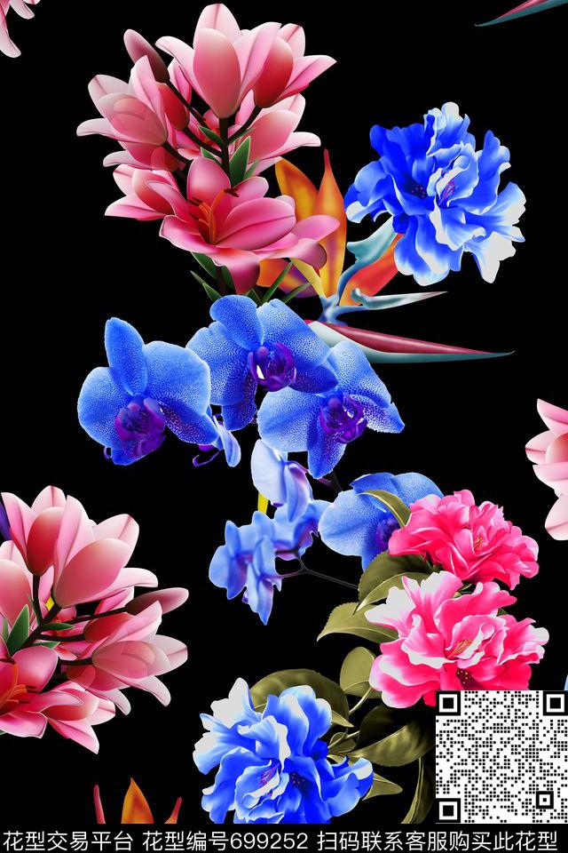 花卉天堂鸟数码印花华亿平台下载（图片编号: 699252） - 瓦栏（Walan）