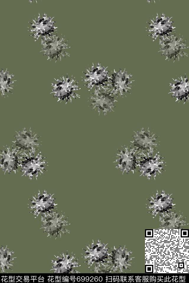 抽象花卉抽象图案时尚休闲数码印花华亿平台下载（图片编号: 699260） - 瓦栏（Walan）