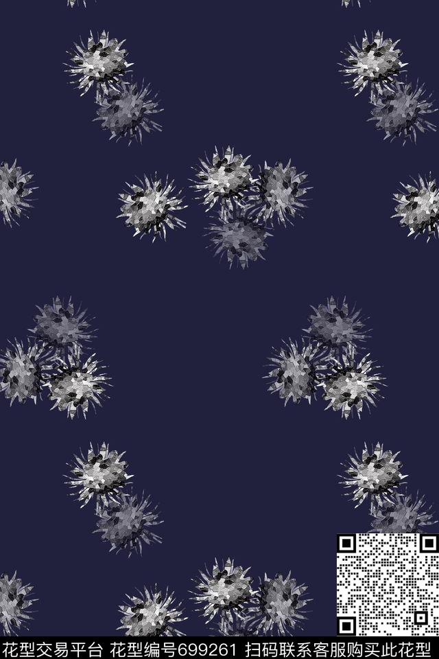 抽象花卉抽象图案时尚休闲数码印花华亿平台下载（图片编号: 699261） - 瓦栏（Walan）