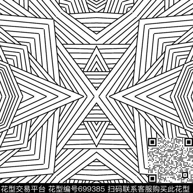 不规则几何单色几何传统印花华亿平台下载（图片编号: 699385） - 瓦栏（Walan）