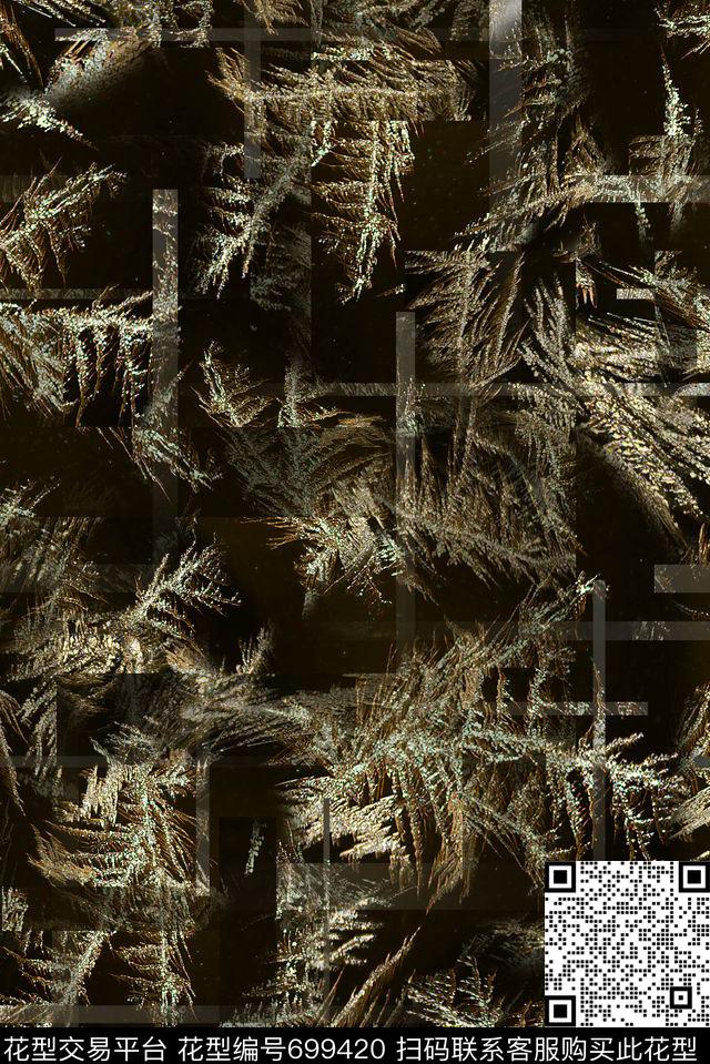 男装几何抽象数码印花华亿平台下载（图片编号: 699420） - 瓦栏（Walan）